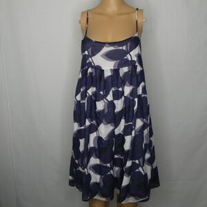 Left of Center Floral Leaf Babydoll Swing Trapeze Mini Dress Size 0